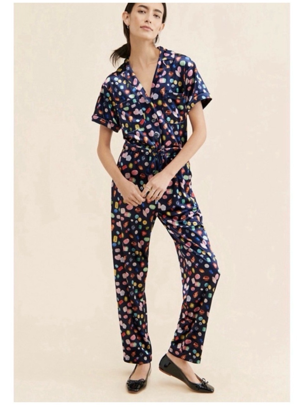 Rachel Antonoff Jewel Velour Jumpsuit Women’s Large